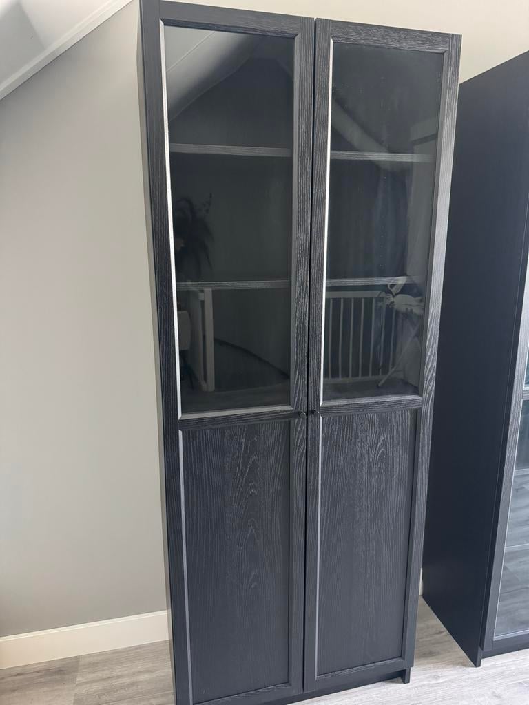 Ikea kast billy/oxberg, Huis en Inrichting, Kasten | Roldeurkasten en Archiefkasten, Ophalen, 200 cm of meer, 50 tot 100 cm, Zo goed als nieuw