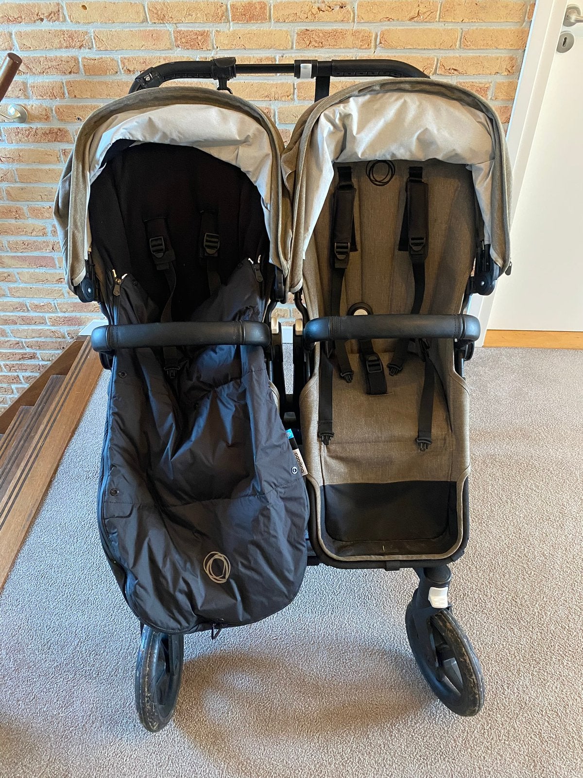 Bugaboo Donkey 3 DUO Kinderwagen, twin - Compleet. Taupe, Ophalen, Gebruikt, Kinderwagen of Buggy