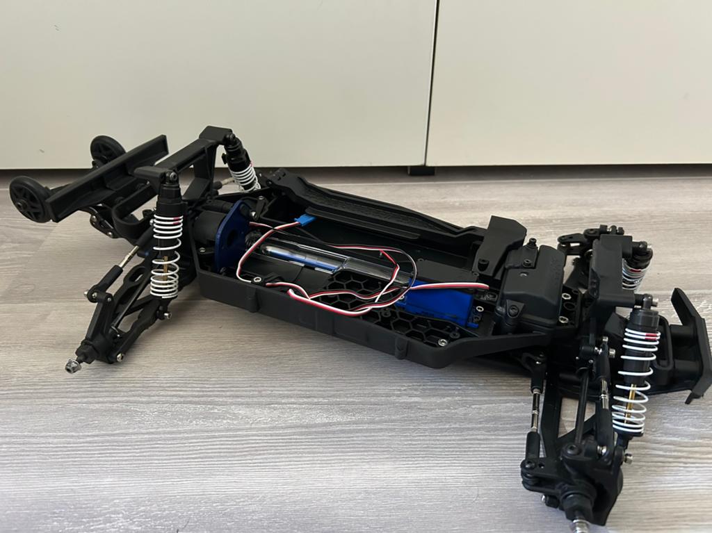 Traxxas Stampede/Hoss 4x4 chassis met opties, Ophalen of Verzenden, Zo goed als nieuw, Auto offroad