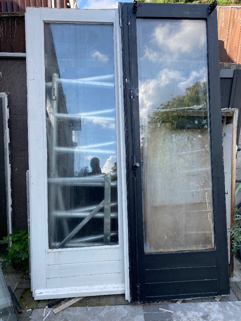 Houten tuindeuren, Ophalen, Gebruikt