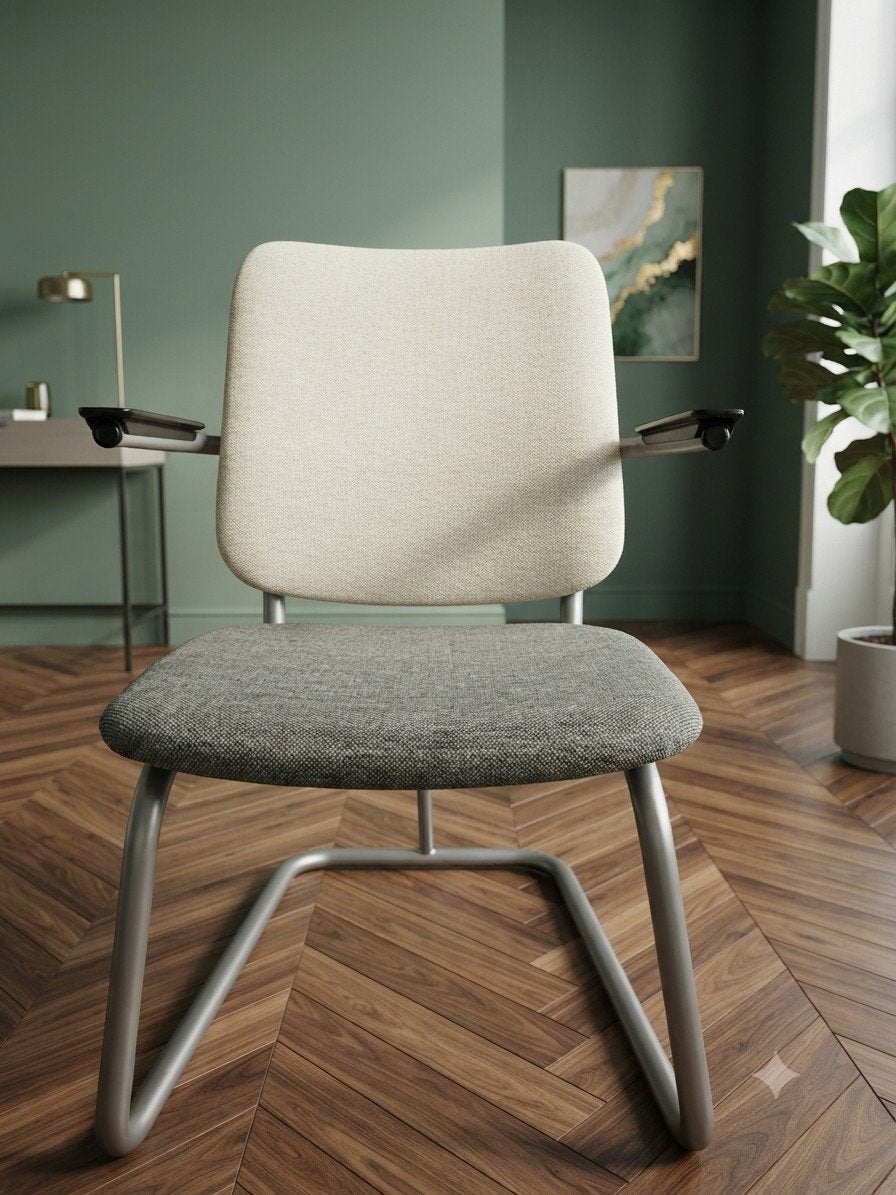 Vintage Buisframe Stoel Jaren 60 met Armleuningen, Huis en Inrichting, Stoelen, Ophalen, Vintage, Retro, Jaren 60, Overige kleuren