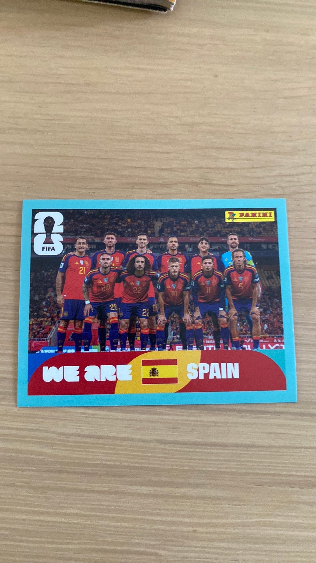 Spanje teamfoto Panini WK 2026 sticker ESP13, Verzamelen, Ophalen of Verzenden, Zo goed als nieuw, Buitenlandse clubs, Poster, Plaatje of Sticker
