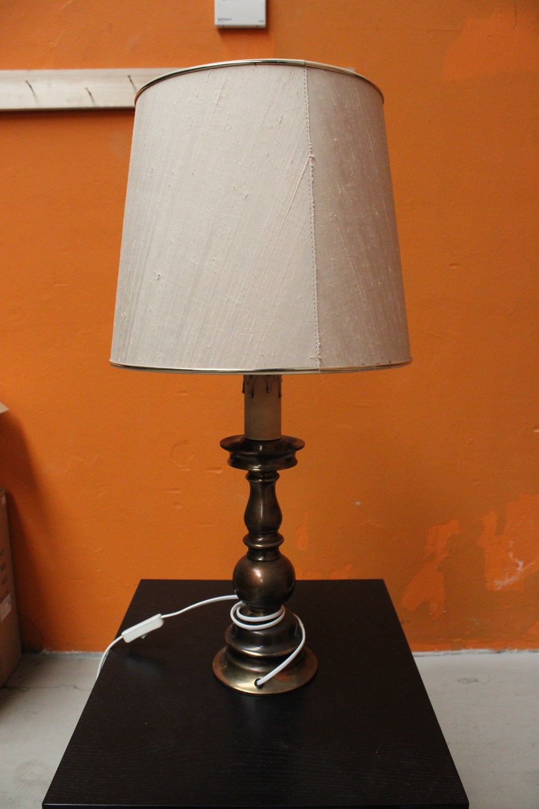 Bronzen Kleur Lamp met Kaarsmotief, Gebruikt, ???, ???, ???