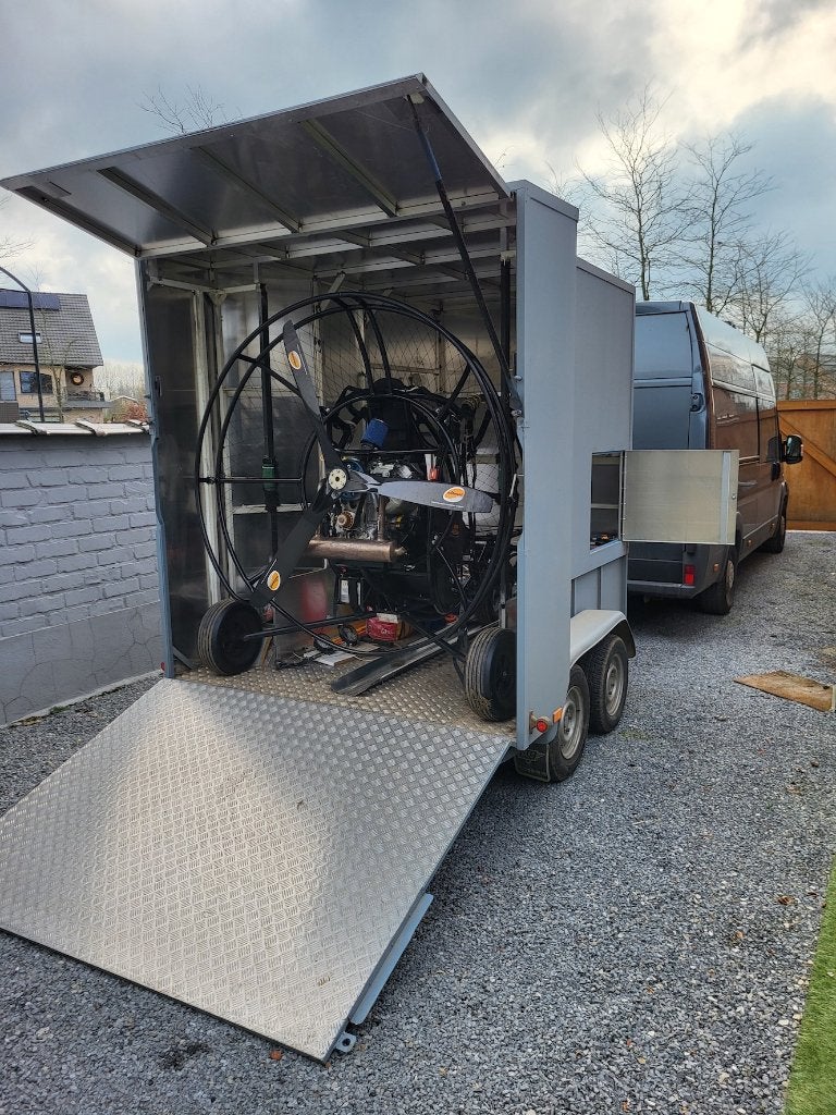 1 dubbelas aanhangwagen voor trike of motor, Auto diversen, Aanhangers en Bagagewagens, Ophalen, Gebruikt