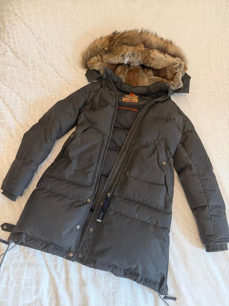 Parajumpers Masterpiece Series donsjas met bontkraag, Ophalen, Zo goed als nieuw, Maat 34 (XS) of kleiner, Grijs
