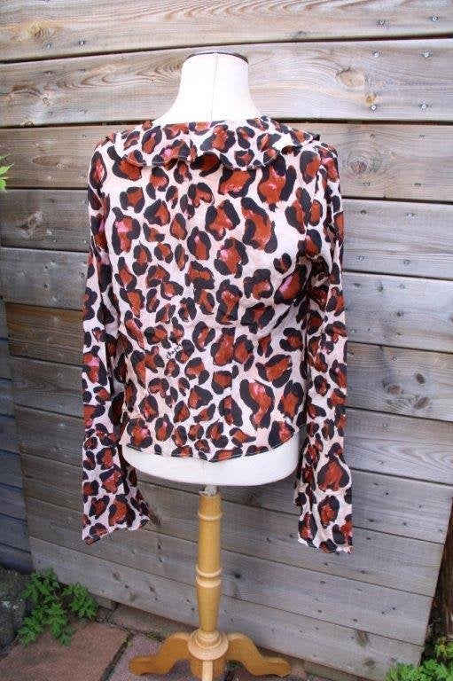 Blouse bruin/ zwart Fabienne Chapot mt S/M Vaste prijs, Maat 38/40 (M), Bruin, Ophalen of Verzenden, Zo goed als nieuw