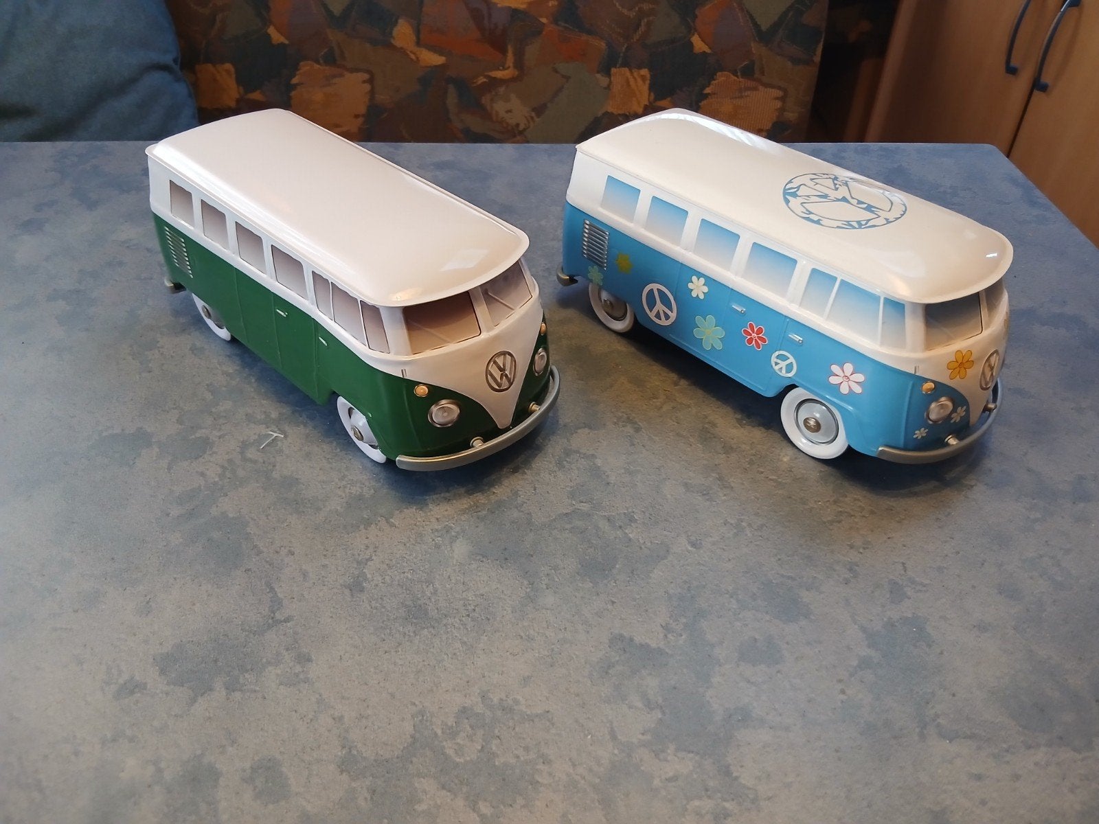 2 Blikken Volkswagen t1 busjes  - Hippie & Groen, Ophalen of Verzenden, Gebruikt, Auto's