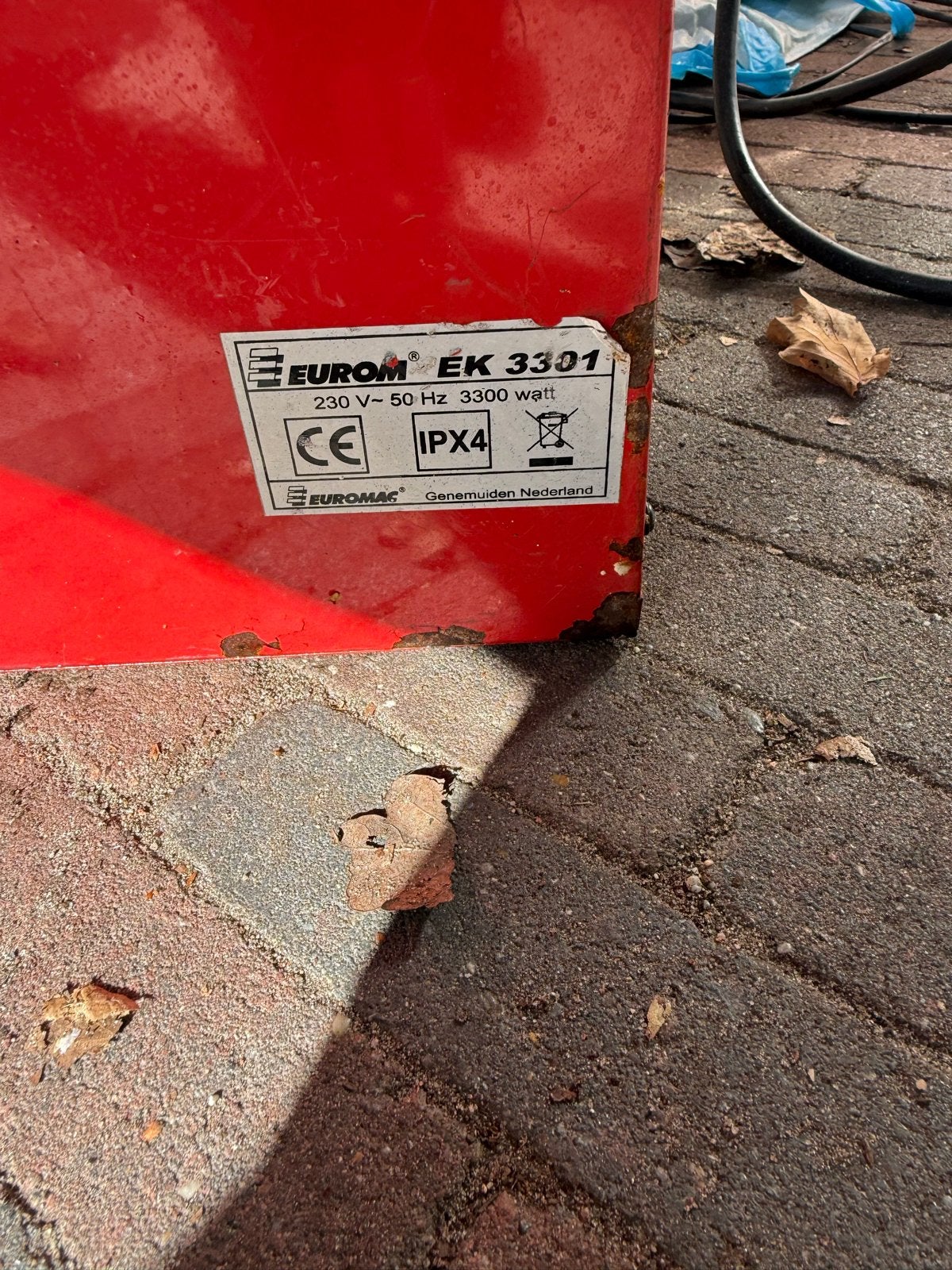 Eurom EK 3301 elektrische kachel 3.3 kW, Ophalen, 30 tot 80 cm, Gebruikt, Kachel