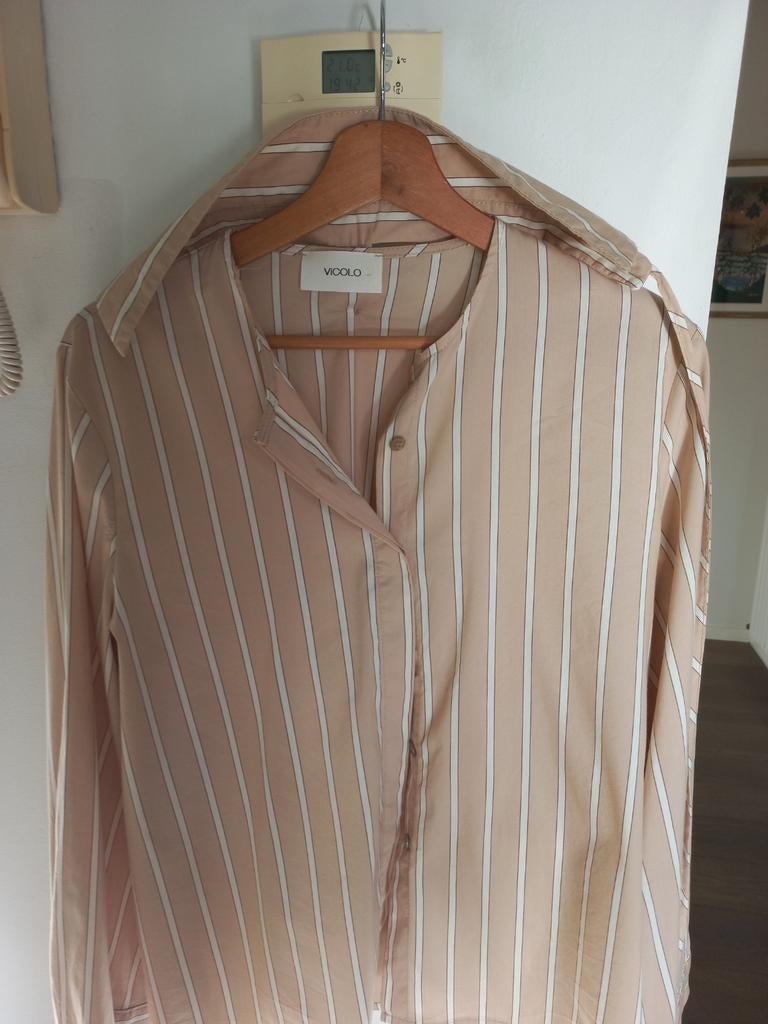 Nieuwe Vicolo blouse met strepen en afneembare kraag, Ophalen of Verzenden