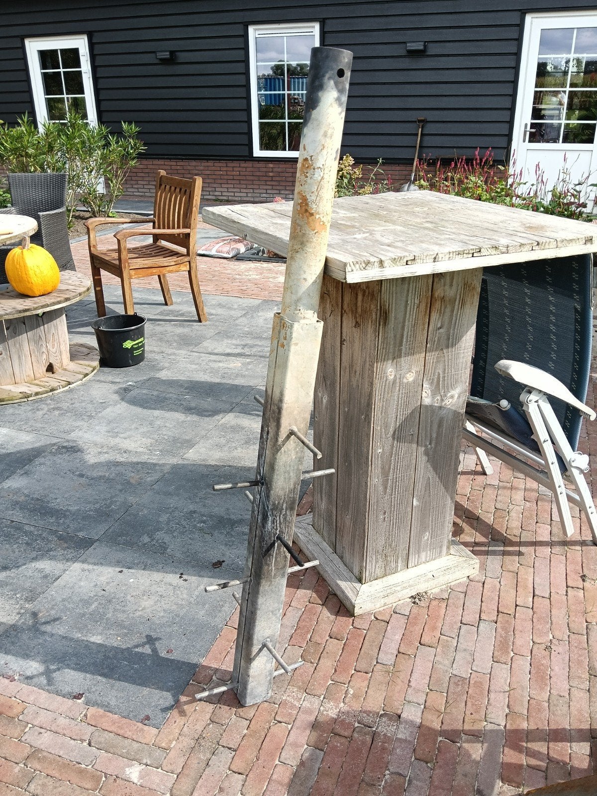 Grondanker vlaggenmast, Diversen, Ophalen, Gebruikt