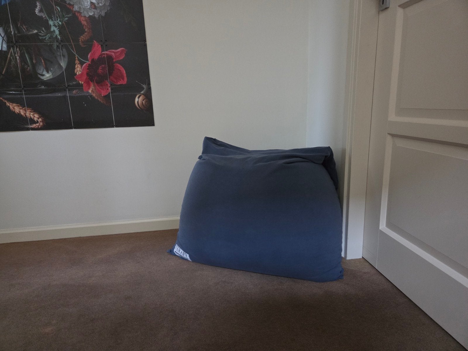 Comfortabele Terapy Elly zitzak - Blauw, Huis en Inrichting, Zitzakken, Ophalen, Gebruikt, Blauw, Zitzak