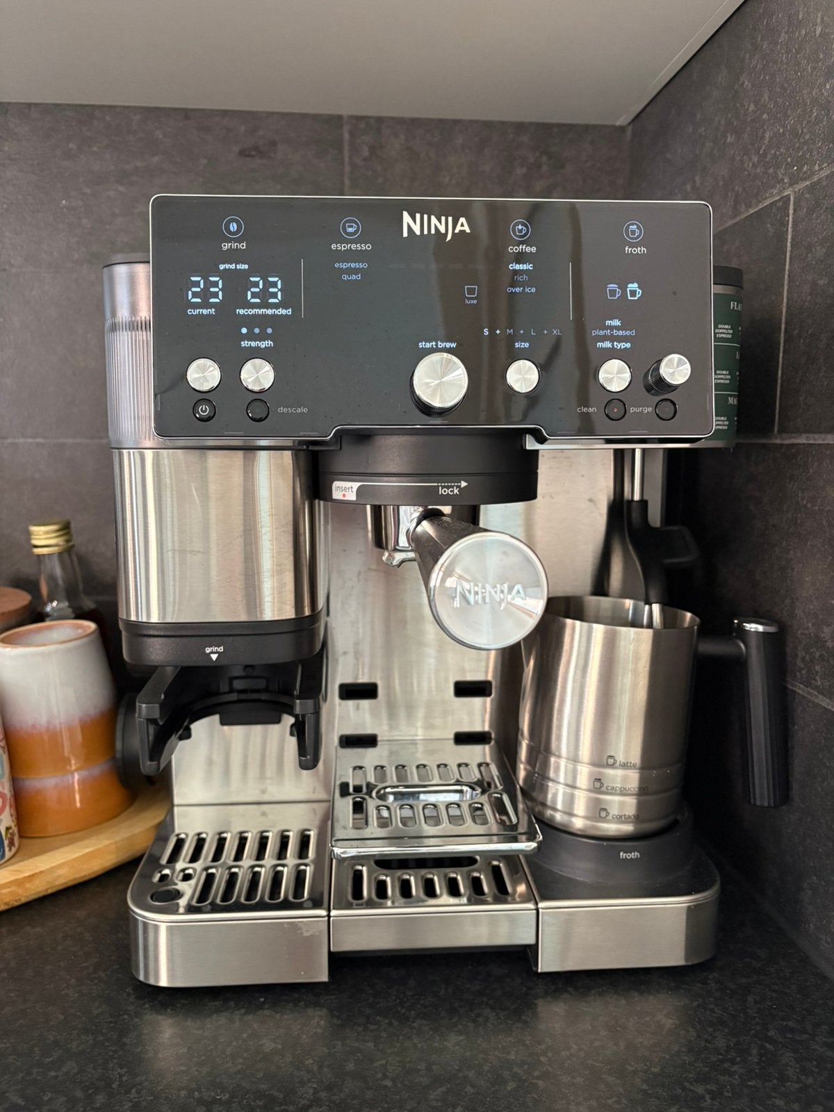 Ninja Luxe Café Essential Espresso Machine - ES501EU, Ophalen, Espresso apparaat, Koffiebonen, Zo goed als nieuw