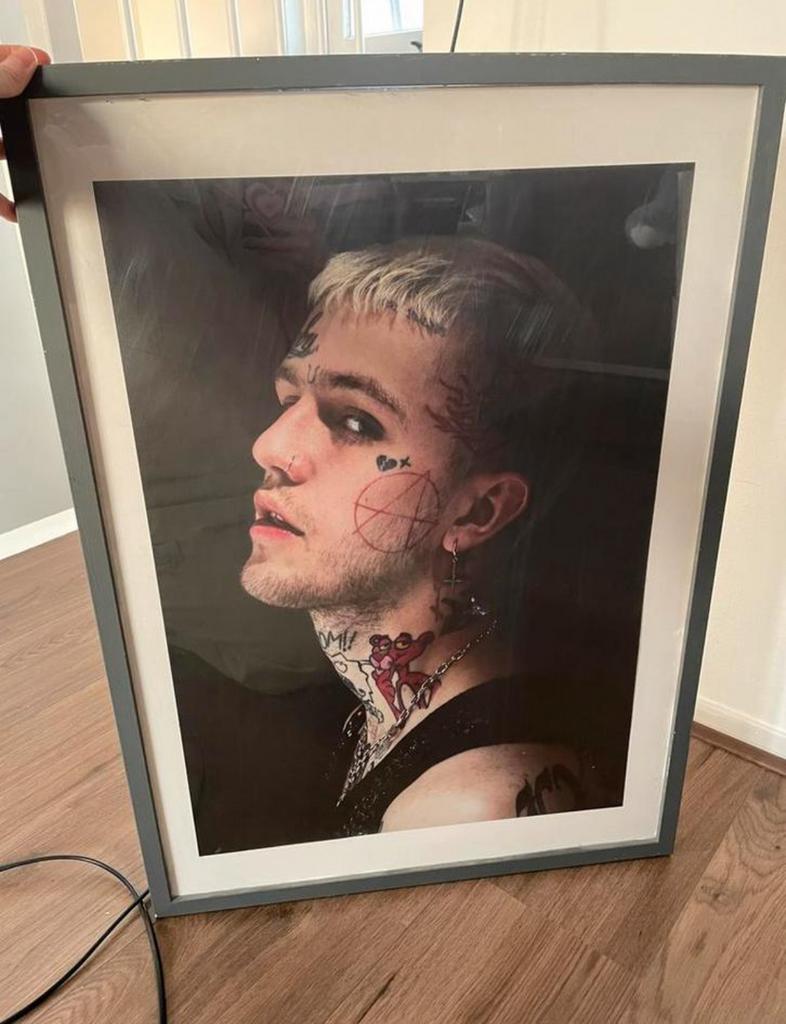 Nieuwe Lil Peep Poster in Verouderde Lijst, Ophalen, 50 tot 75 cm, Nieuw, Foto of Poster