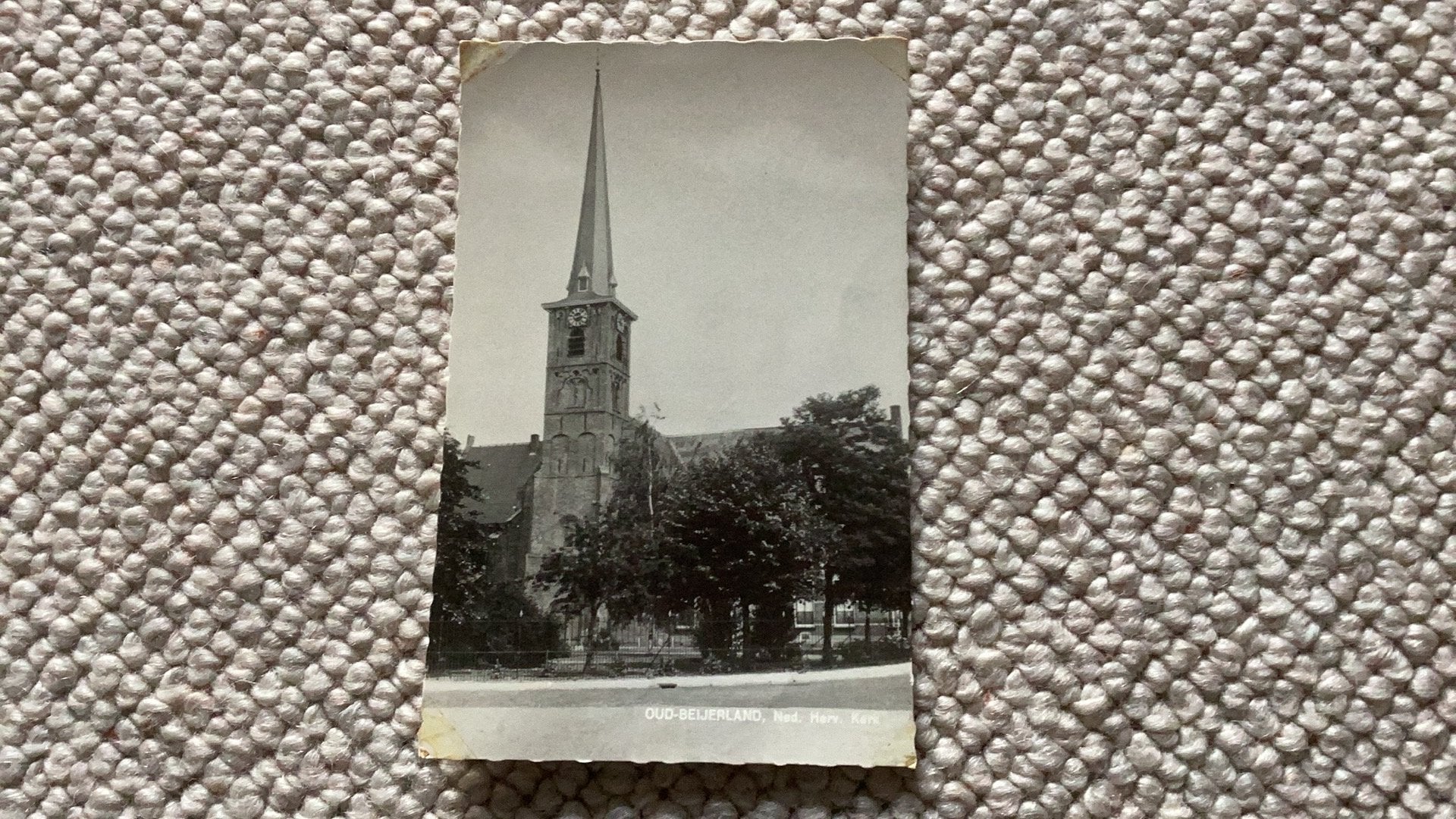 Ansichtkaart Oud-Beijerland Nederlands Hervormde Kerk 1963, Ophalen of Verzenden, 1960 tot 1980, Gelopen, Zuid-Holland