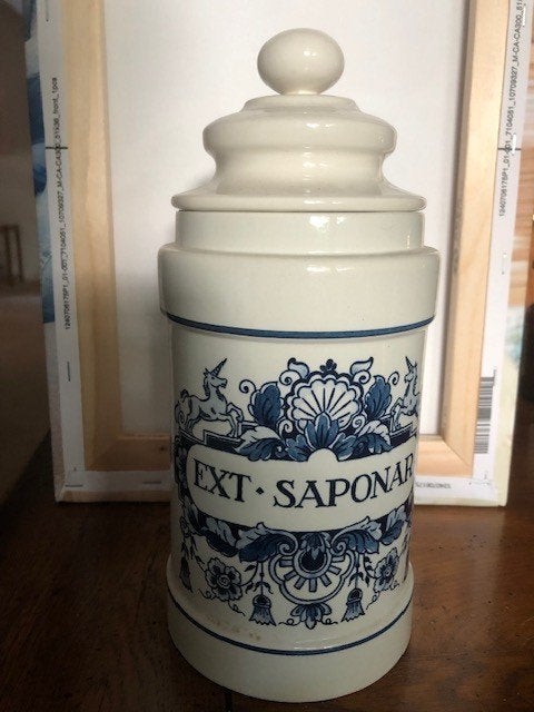 Antieke Goedewaagen apothekerspot EXT. SAPONAR, Ophalen