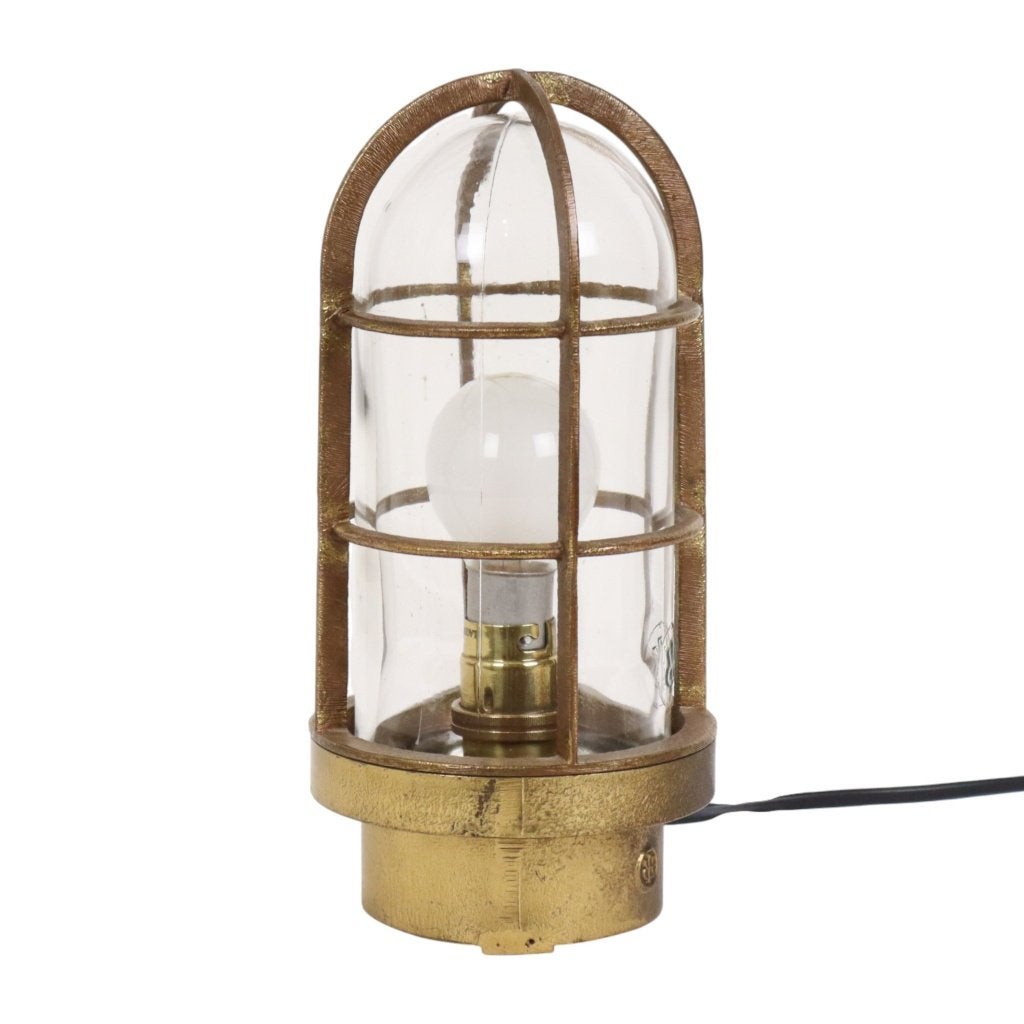 Oude Industriële Messing Scheepslamp Kooilamp Rotterdam, Ophalen of Verzenden