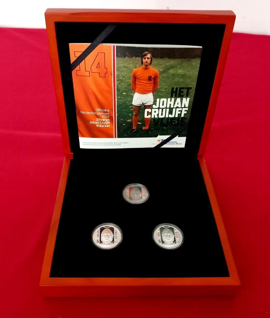 Zilver Johan Cruijff kleurset, Ophalen, Setje, Koningin Beatrix, Zilver