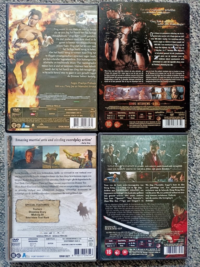 Wu Jing, Ong-Bak, Ong-bak 3, Seven Swords, 14 blades 5x #mma, Alle leeftijden, Nederlands, Actiethriller, Ophalen of Verzenden