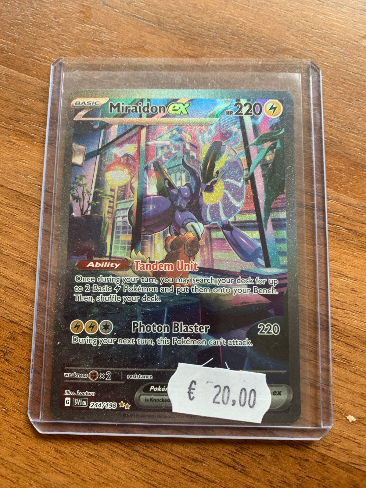 Miradon ex Pokémon kaart - SVI 244/198, Ophalen, Zo goed als nieuw, Losse kaart