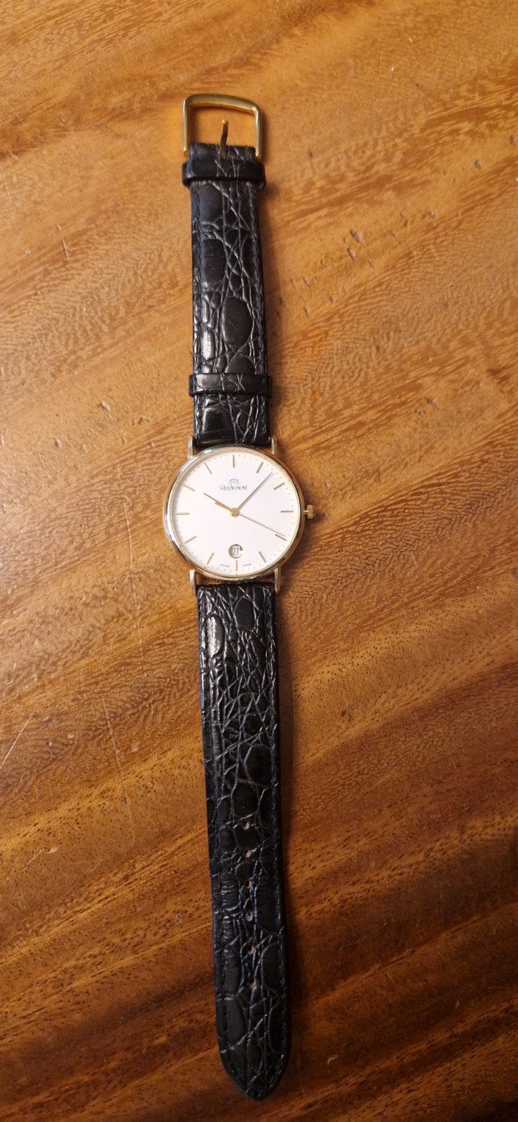 Rochemont Suisse herenhorloge 14k, Overige merken, Leer, Polshorloge, Onbekend