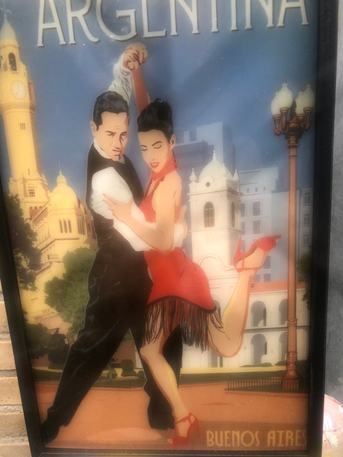 Wijnkist met tango voorstelling, Ophalen, Zo goed als nieuw