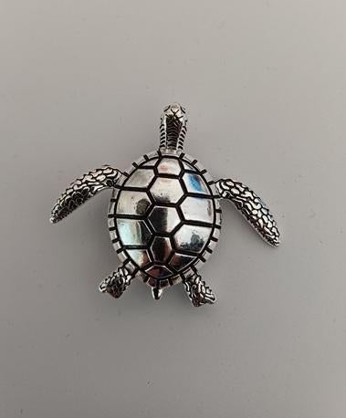 Broche schildpad zilverkleurig  , Sieraden, Tassen en Uiterlijk, Broches, Verzenden, Nieuw, Zilver, Overige materialen