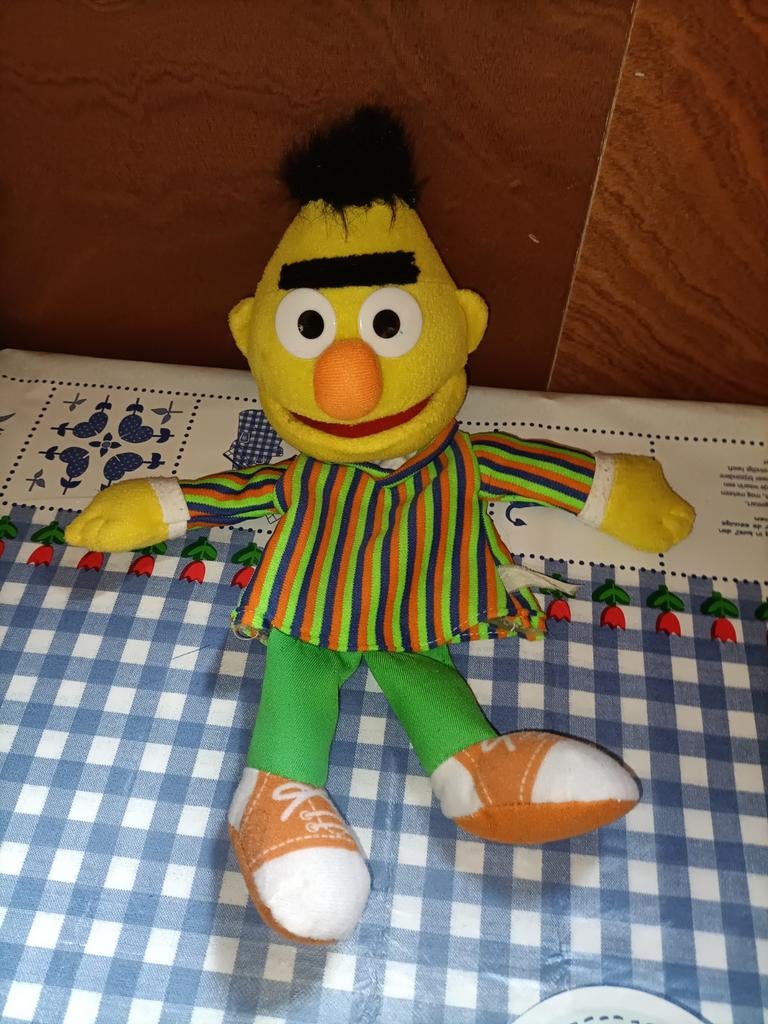 Bert handpop vintage van Bert en Ernie Sesamstraat, Ophalen of Verzenden, Zo goed als nieuw, Overige typen