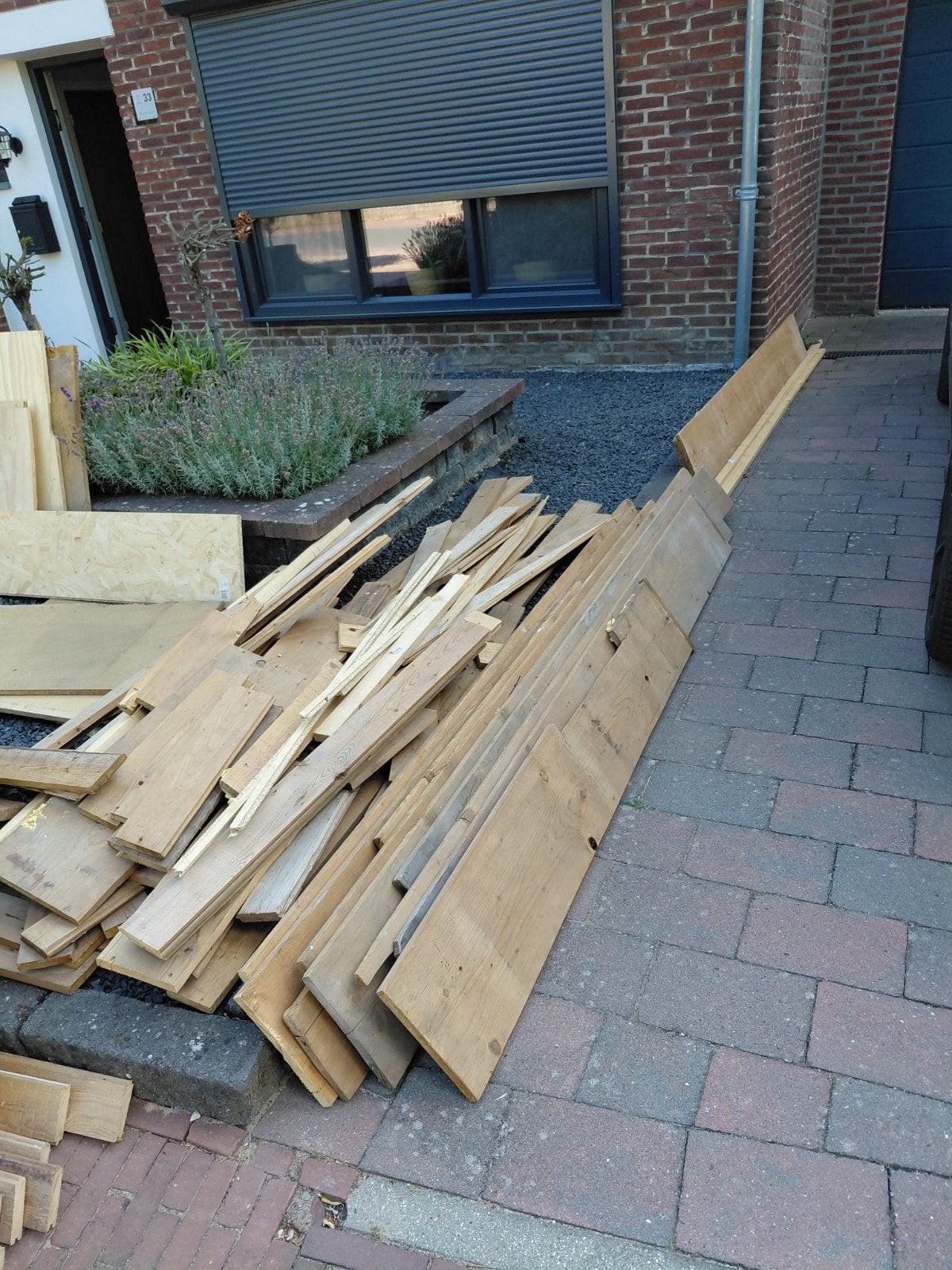 gratis droog hout!!, 6 m³ of meer, Ophalen