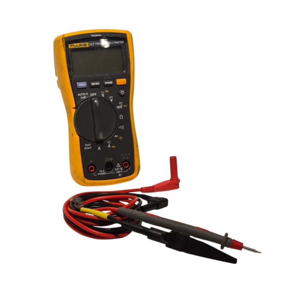 Fluke 117 Multimeter Digitaal CAT III 600 V Weergave, Fluke, Gebruikt, https://www.fluke.com/nl-nl/ondersteuning/contact, 6920 Seaway Blvd, Everett, WA 98203, Verenigde Staten