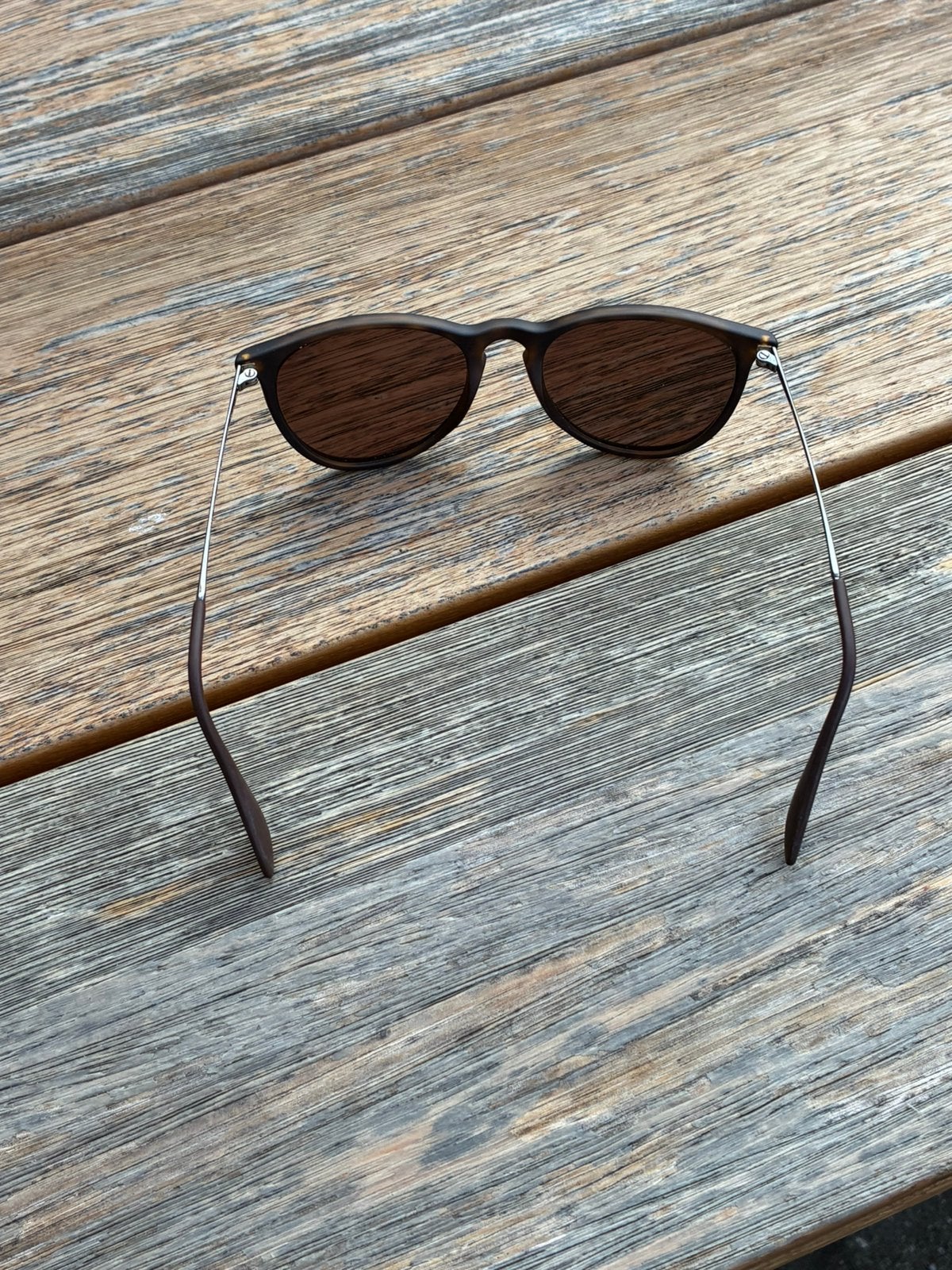 Rayban Erika 4171, Ophalen, Zonnebril, Bruin, Zo goed als nieuw