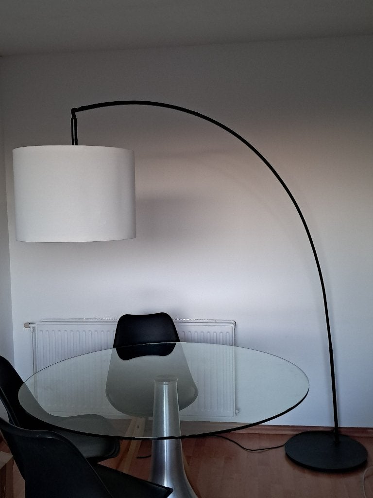 Grote gebogen lamp, Ophalen, Gebruikt, Metaal, Modern