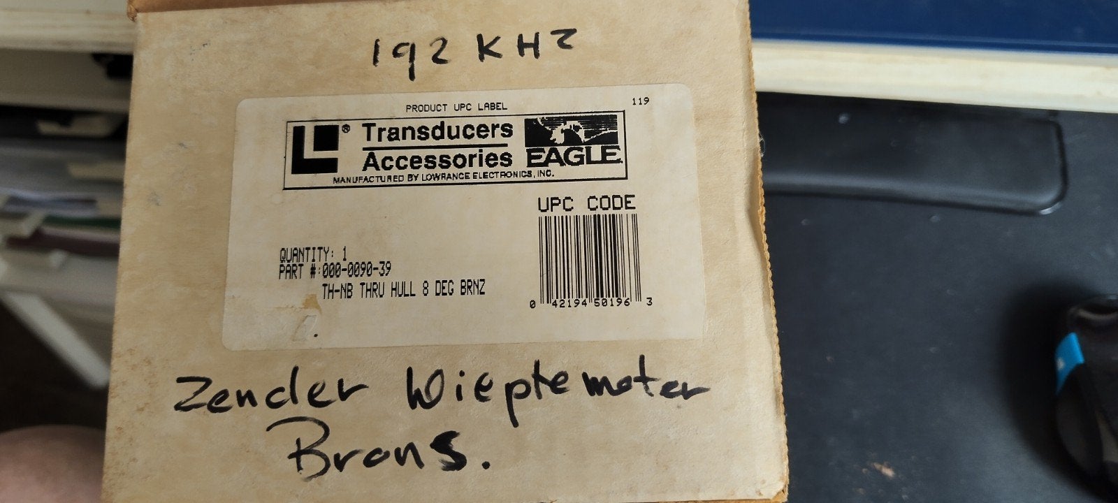 Eagle Transducer 192 KHz Bronzen Dieptemeter Zender, Watersport en Boten, Ophalen of Verzenden, Nieuw, Overige typen