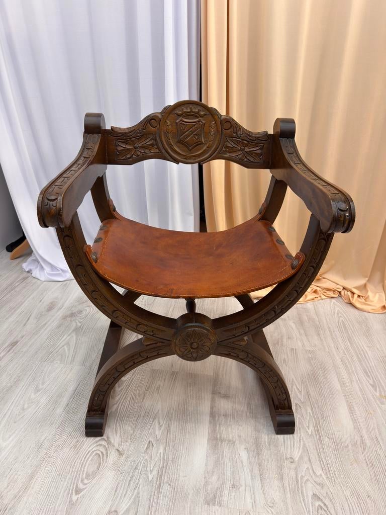 Kasteel, ridder stoel, vintage, Antiek en Kunst, Antiek | Meubels | Stoelen en Banken, Ophalen