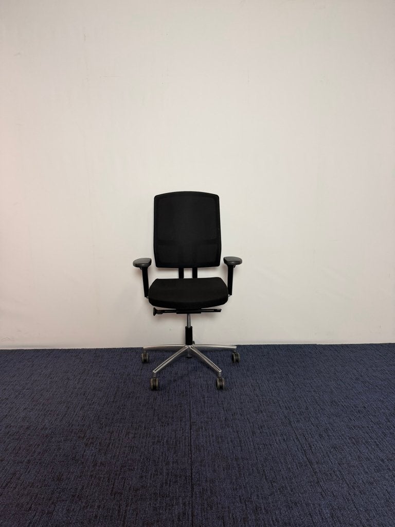 18x Bureaustoel Beta Be Proud, zwarte stof, chroom voetkruis, Ophalen, Gebruikt, Zwart, Bureaustoel