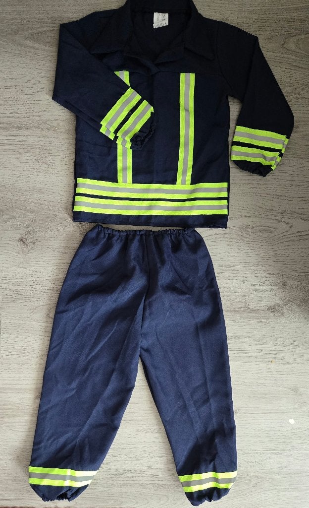 Leuke Brandweer outfit + helm mt 92 / 104, Ophalen of Verzenden, Nieuw, 104 of kleiner, Jongen of Meisje