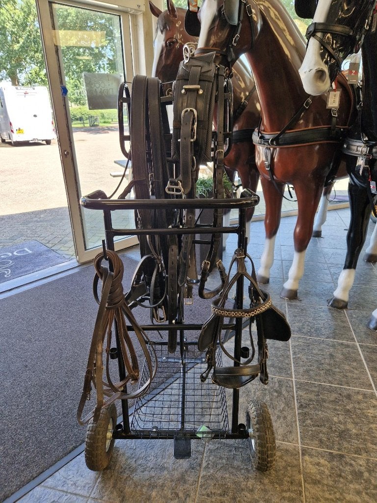 Ideal Enkelspan Luxe Leder Tuig Cob Zwart, Ideal Equestrian, Gebruikt, Mentuig, Ophalen of Verzenden