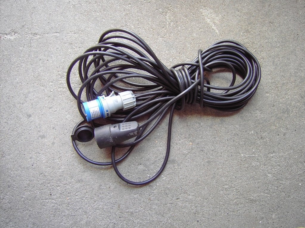 camping kabel Lengte 17 meter CEE + contra stekker, Ophalen, Gebruikt