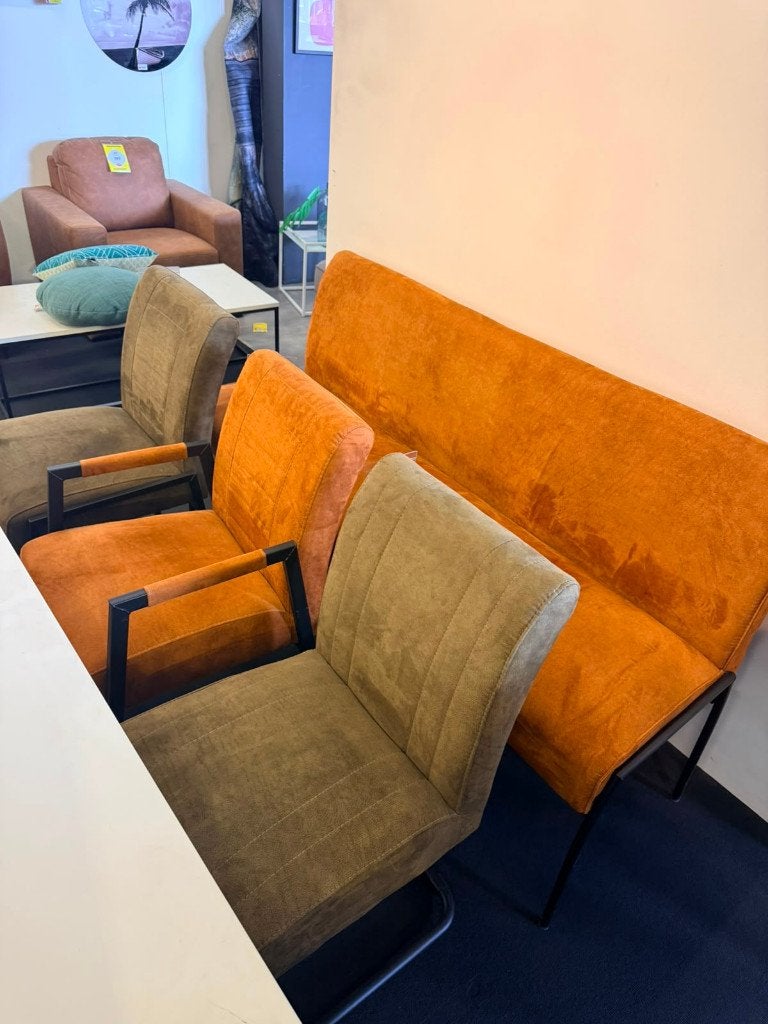 Eetbank + stoelen, Huis en Inrichting, Stoelen, Ophalen, Overige kleuren, Drie, Nieuw