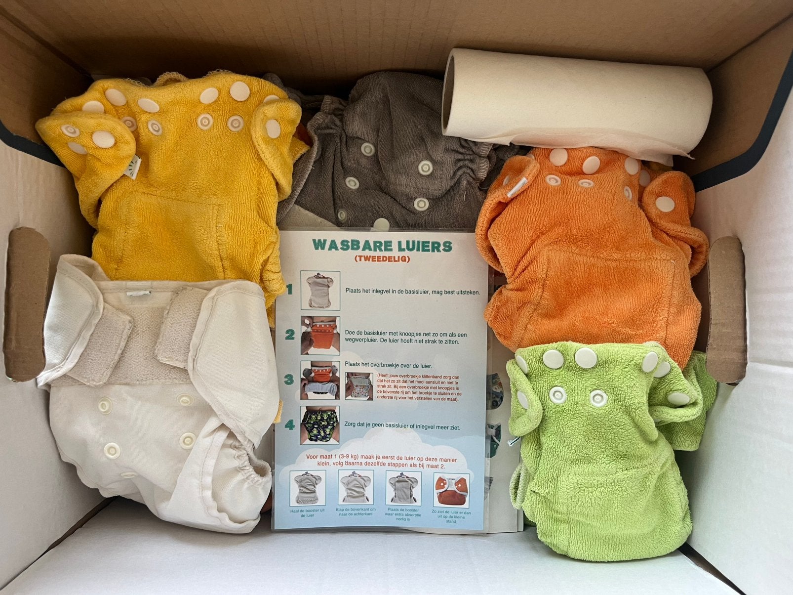 Wasbare luiers complete set, Kinderen en Baby's, Ophalen, Zo goed als nieuw, One size