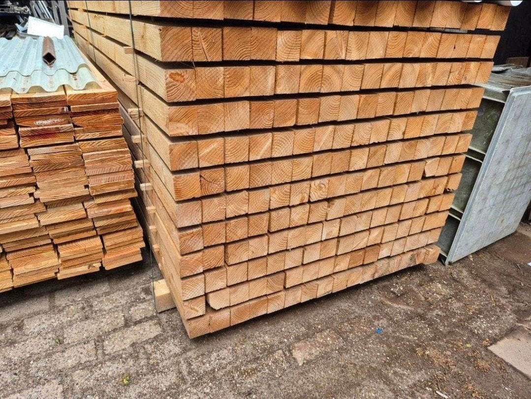 7x7cm 300cm Douglas palen fijn bezaagd, Ophalen, Nieuw, 250 cm of meer, Palen