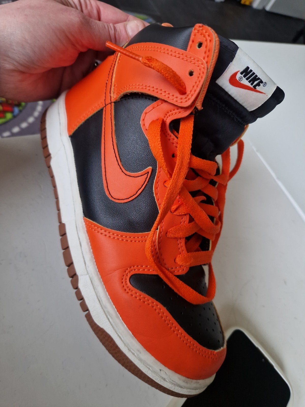 Nike Dunk High sneakers - Oranje/Zwart, Kleding | Dames, Ophalen, Oranje