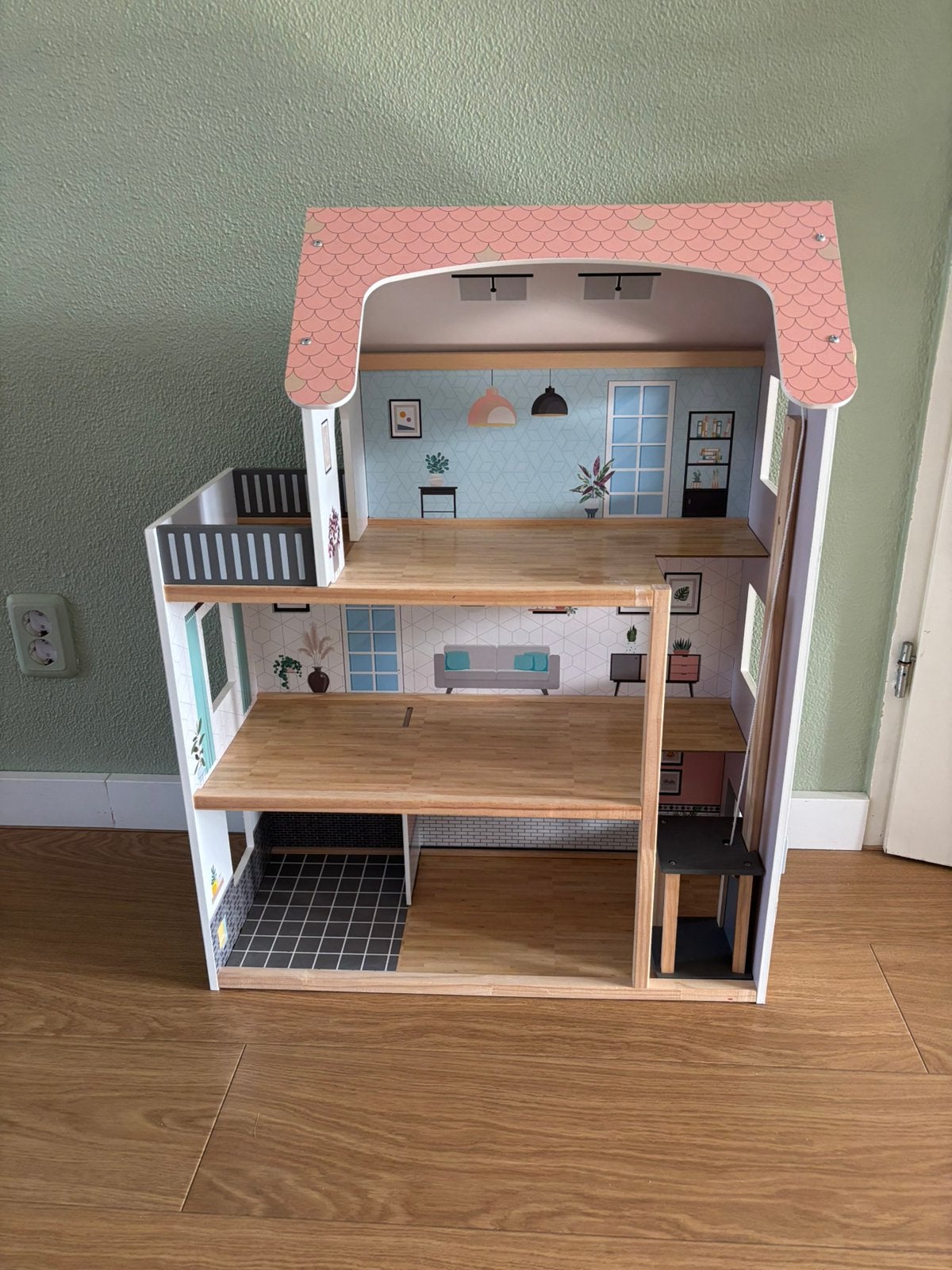 Poppenhuis lupilu, Kinderen en Baby's, Speelgoed | Poppenhuizen, Ophalen, Zo goed als nieuw, Poppenhuis