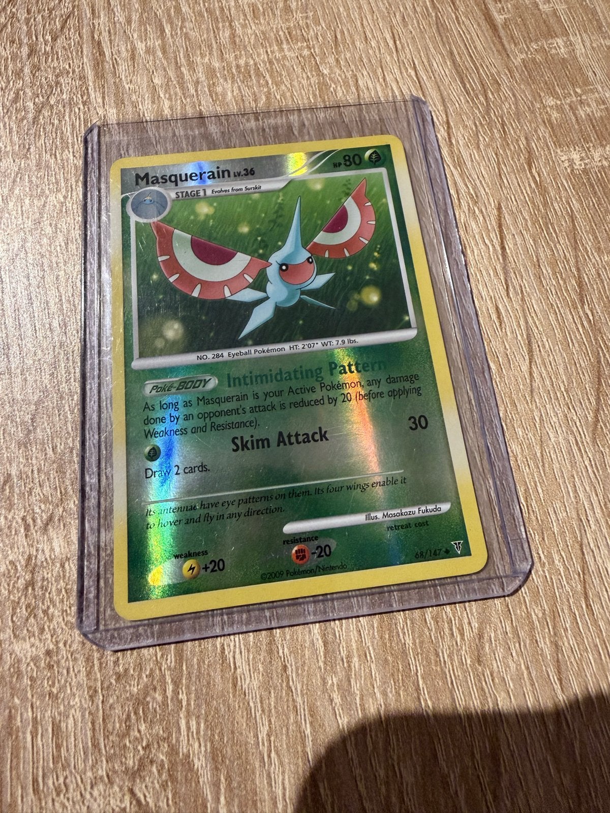 Masquerain Pokémon kaart (Holo), Ophalen, Zo goed als nieuw, Losse kaart, Foil