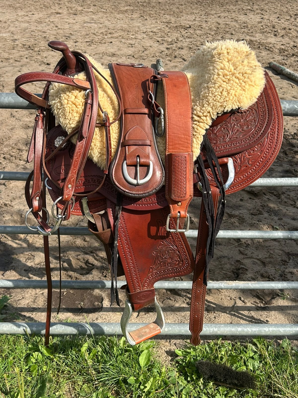 Westcoast westernzadel 16” + singels, hoofdstel en seatsaver, Ophalen, Zo goed als nieuw, Overige merken, Overige disciplines