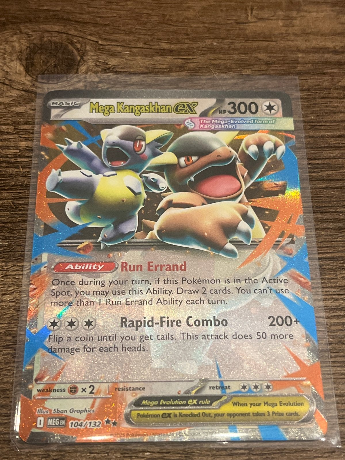 Mega Kangaskhan EX Pokémon Kaart 104/132 (Foil), Ophalen of Verzenden, Zo goed als nieuw, Losse kaart, Foil