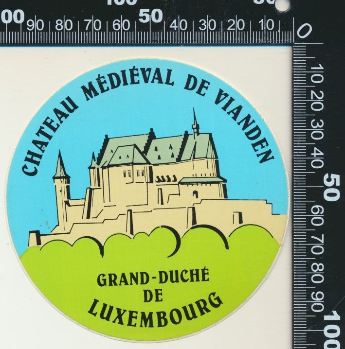Sticker: Chateau Medieval de Vianden - Grand Duche, Ophalen of Verzenden, Zo goed als nieuw, Bedrijf of Vereniging