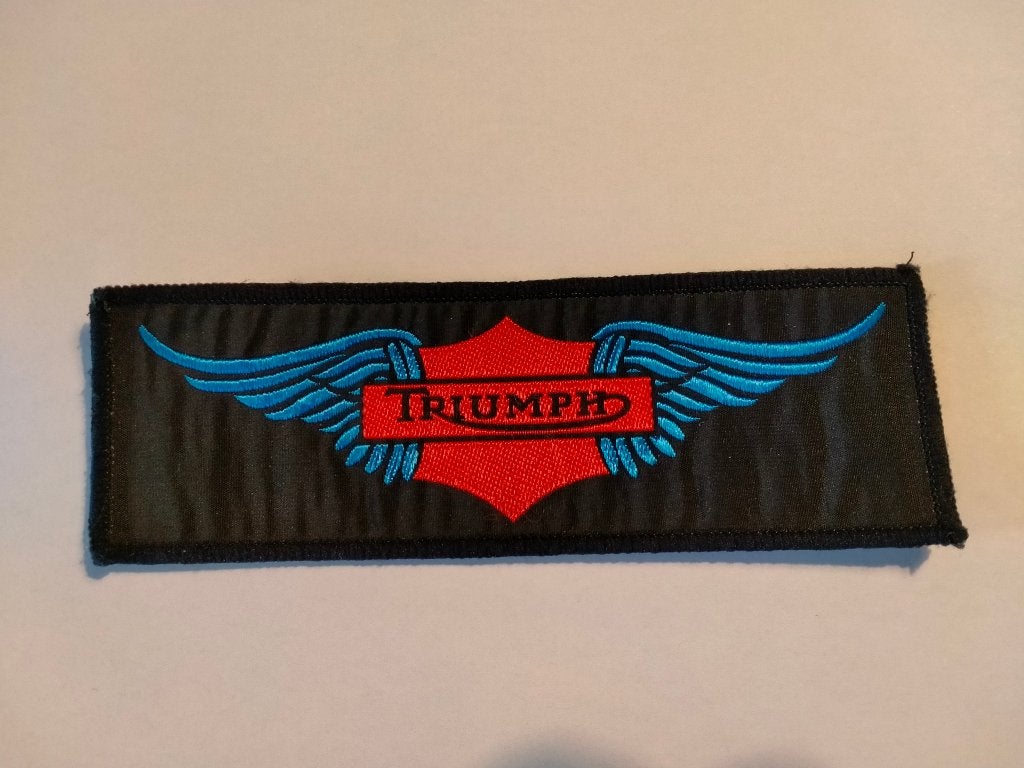 Triumph WINGS motor cycles motoren vintage patch embleem, Ophalen of Verzenden, Nieuw, Auto's