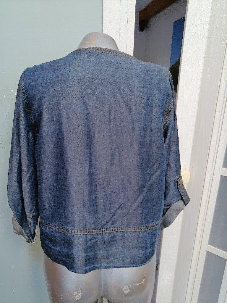 Ophilia mooi ruimvallend blousje mt 1 blauw, Blauw, Maat 42/44 (L), Ophalen of Verzenden, Zo goed als nieuw
