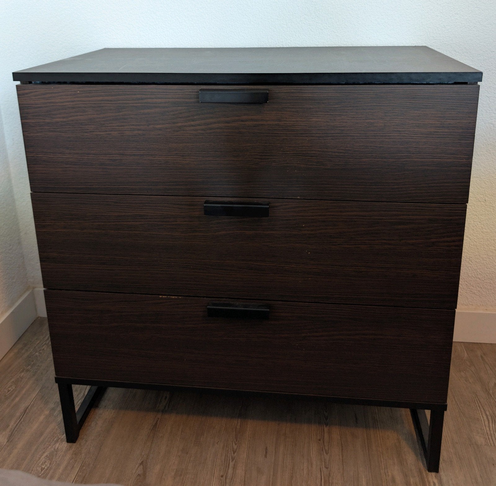 IKEA TRYSIL Ladekast Zwartbruin - 3 Lades (75x40x77 cm), Gebruikt, 50 tot 100 cm, 3 of 4 laden, Minder dan 100 cm