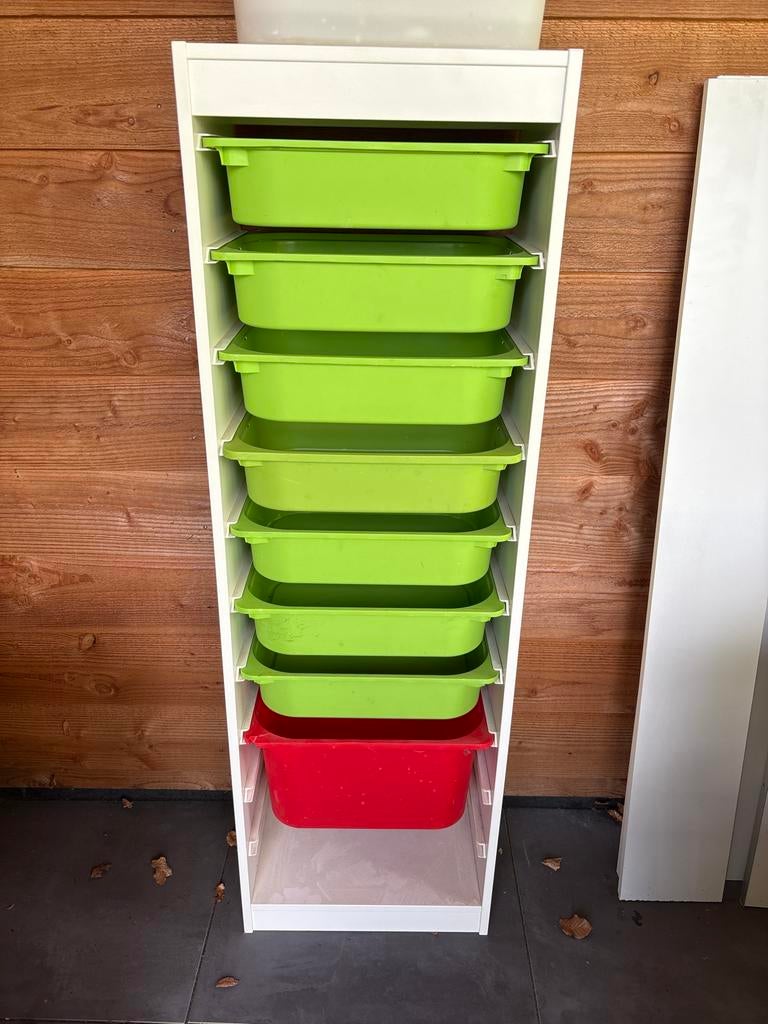 IKEA Trofast opbergkast met bakken (groen en rood), Ophalen of Verzenden, Gebruikt